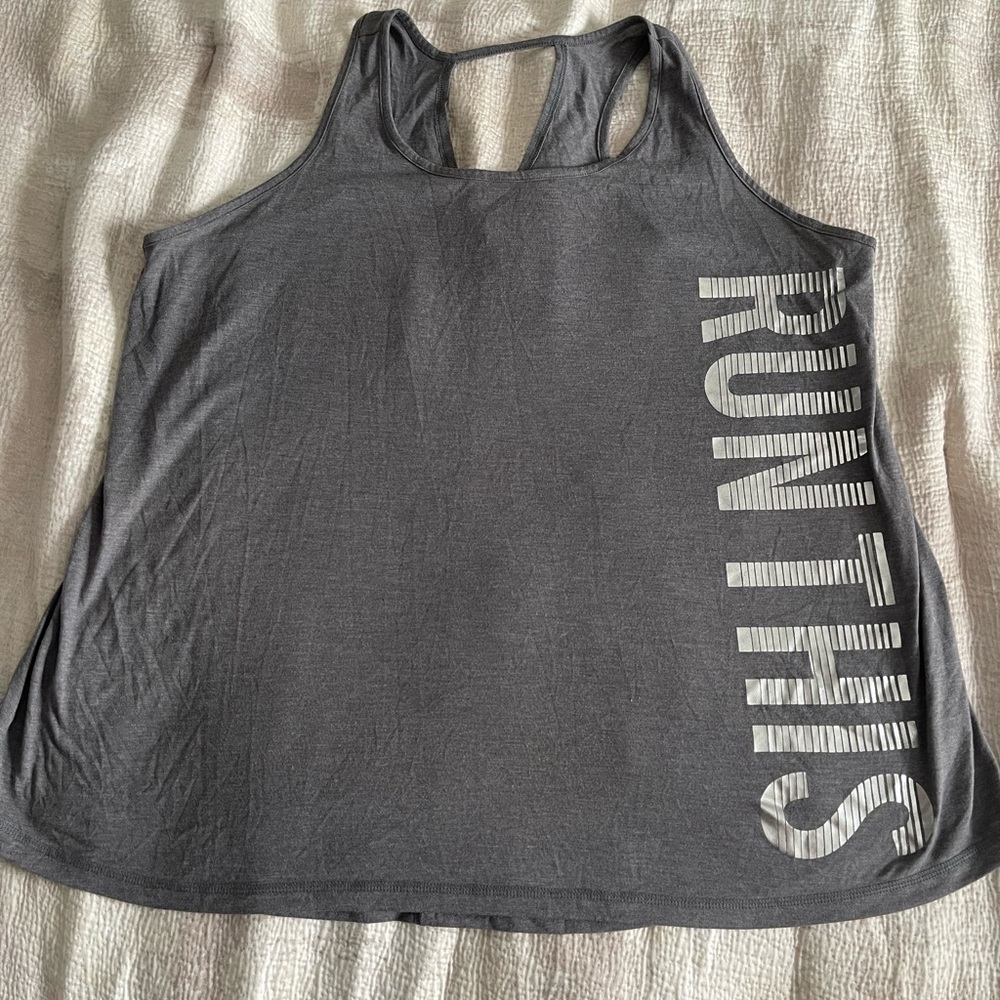 XERSION ESSENTIAL PERFORMANCE TANK: RUN THIS: GREY: 2X: XXL